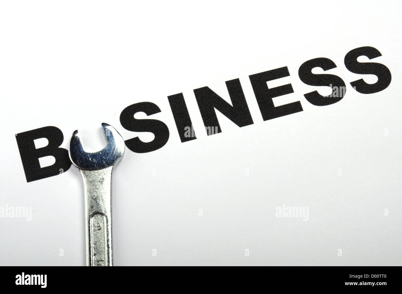 Concept d'entreprise avec l'outil de construction du succès Banque D'Images