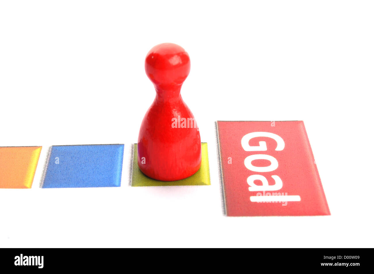 Concept de but d'affaires avec word et pion de jeu Banque D'Images