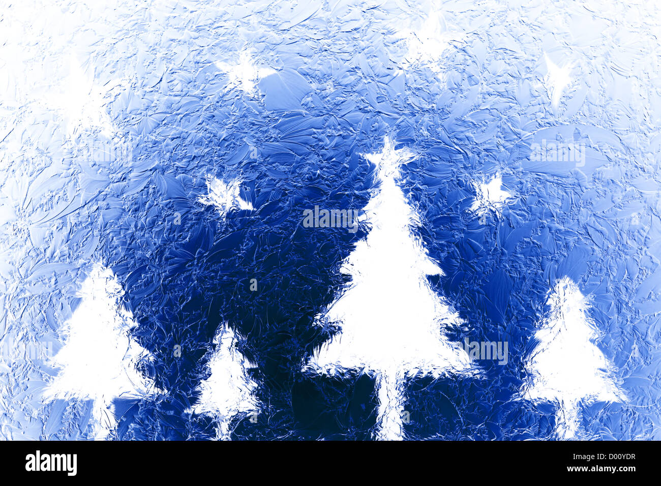 Les arbres de Noël et des étoiles Banque D'Images