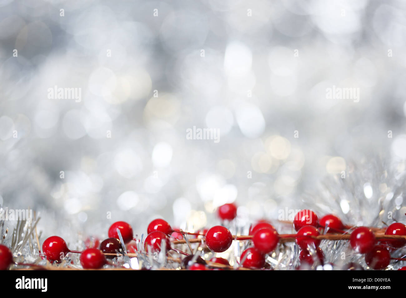 Silver Christmas background Banque D'Images