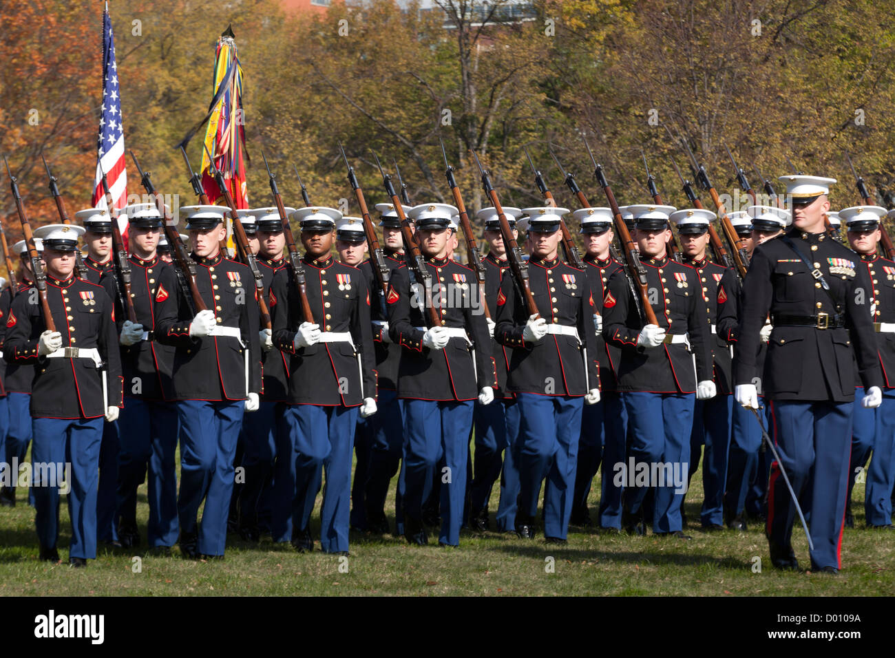 Marching US Marines - Washington, DC USA Banque D'Images