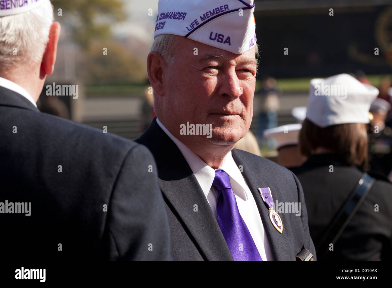 Vétéran de l'armée américaine, Purple Heart destinataire Banque D'Images