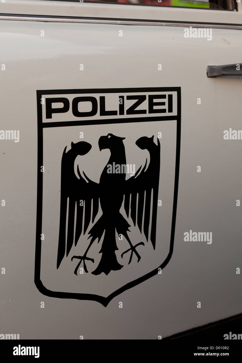 La DEUXIÈME GUERRE MONDIALE, l'Allemagne de l'époque Polizei voiture Trabant Banque D'Images