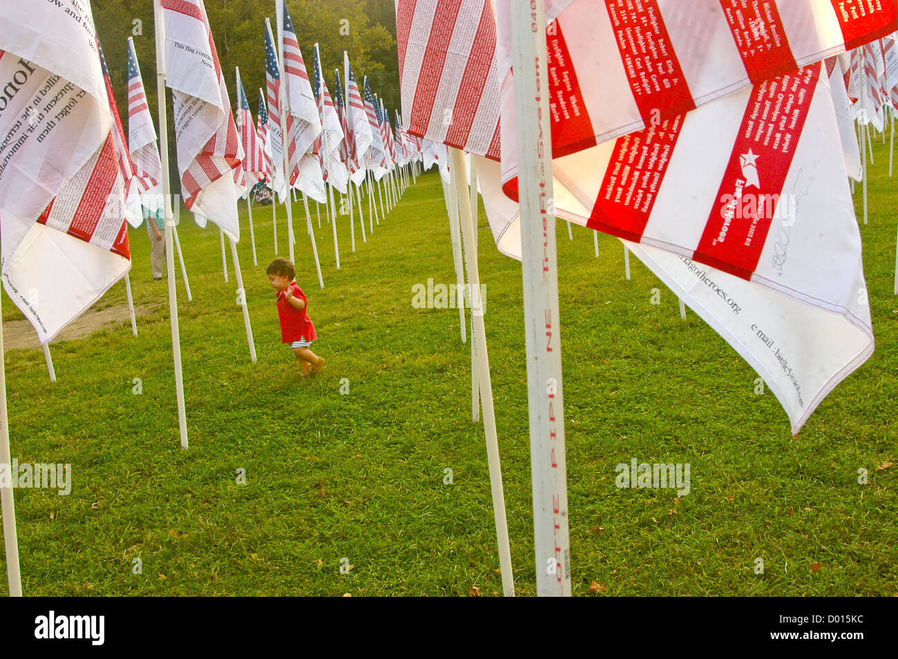 Héros de drapeaux drapeaux d'Honneur Hommage aux victimes du 11 septembre ©Stacy Walsh Rosenstock Banque D'Images
