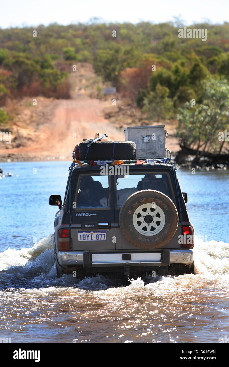 Le passage de la rivière Pentecôte. Gibb River Road, Kimberley, Australie occidentale. Banque D'Images