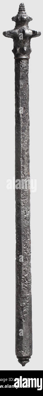 Un gobelet en verre coupé, Nuremberg, vers 1690. Verre décoloré. Pied avec bord tourné et couper les feuilles de défilement. Tige de balster creuse divisée par des disques. Bol légèrement conique avec feuilles et fleurs à défilement finement coupées. Hauteur 24 cm, historique, historique,, 17e siècle, hax, haches, haches, haches, haches, outils, militaire, militaria, dispositif de combat, objet, objets, alambics, haches de bataille, haches de bataille, haches de bataille, haches de guerre, clipping, découpe, découpes, métal, métaux, armes, armes, armes, armes, armes, armes, armes ornementées, droits supplémentaires non disponibles Banque D'Images