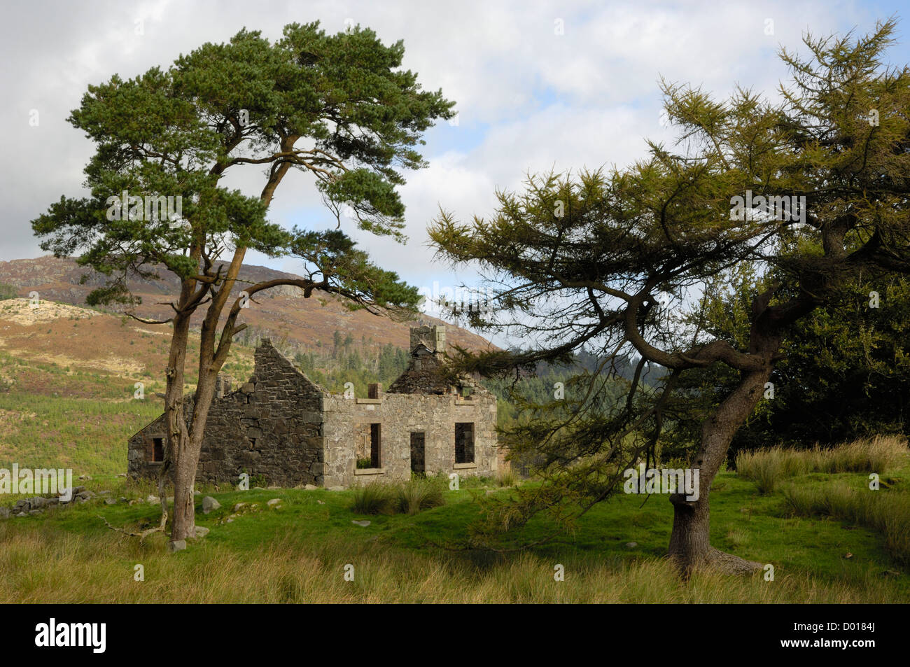 Ferme de Forest Hill à l'abandon, près de l'Bengairn, Dumfries et Galloway, Écosse Banque D'Images