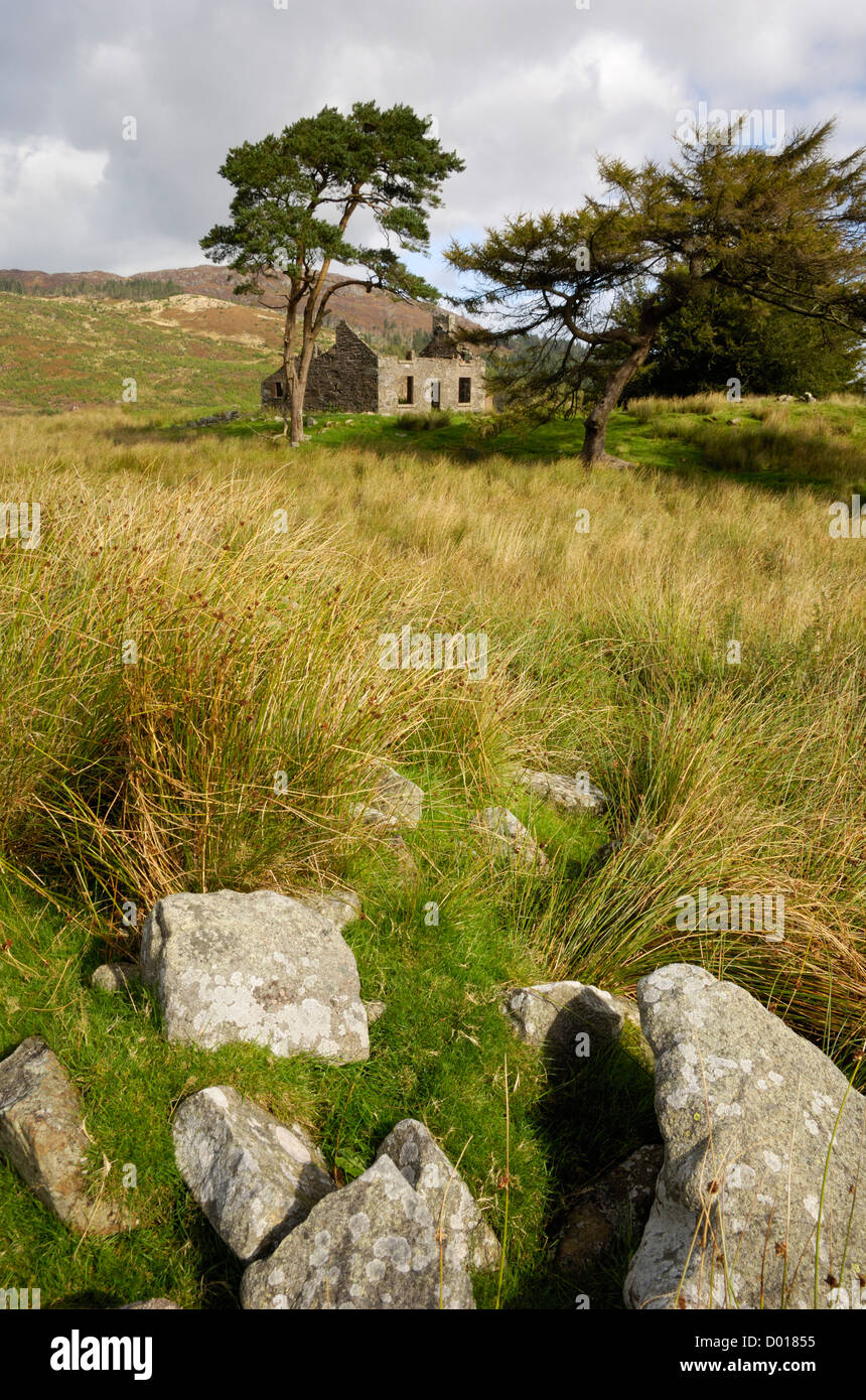 Ferme de Forest Hill à l'abandon, près de l'Bengairn, Dumfries et Galloway, Écosse Banque D'Images