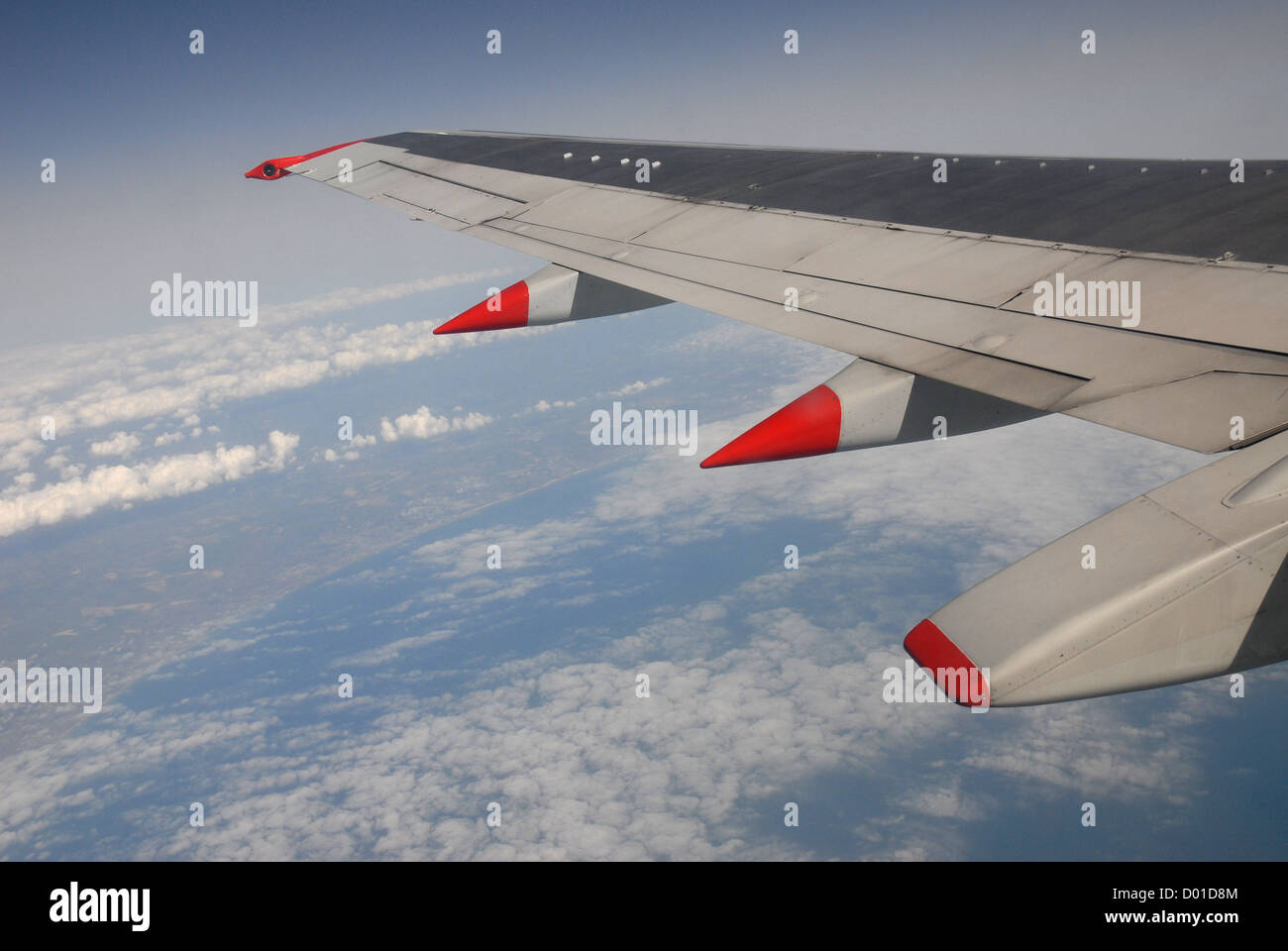 Ciel d'un avion en vol Banque D'Images