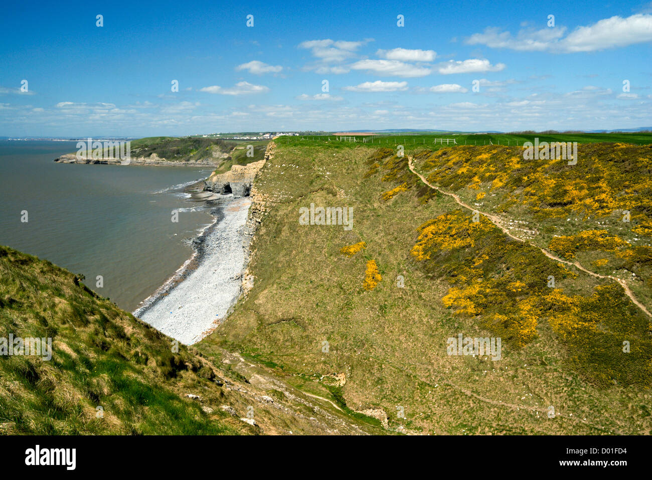 The Glamourgan Heritage Coast, Vale of Glamourgan, pays de Galles du Sud, Royaume-Uni. Banque D'Images