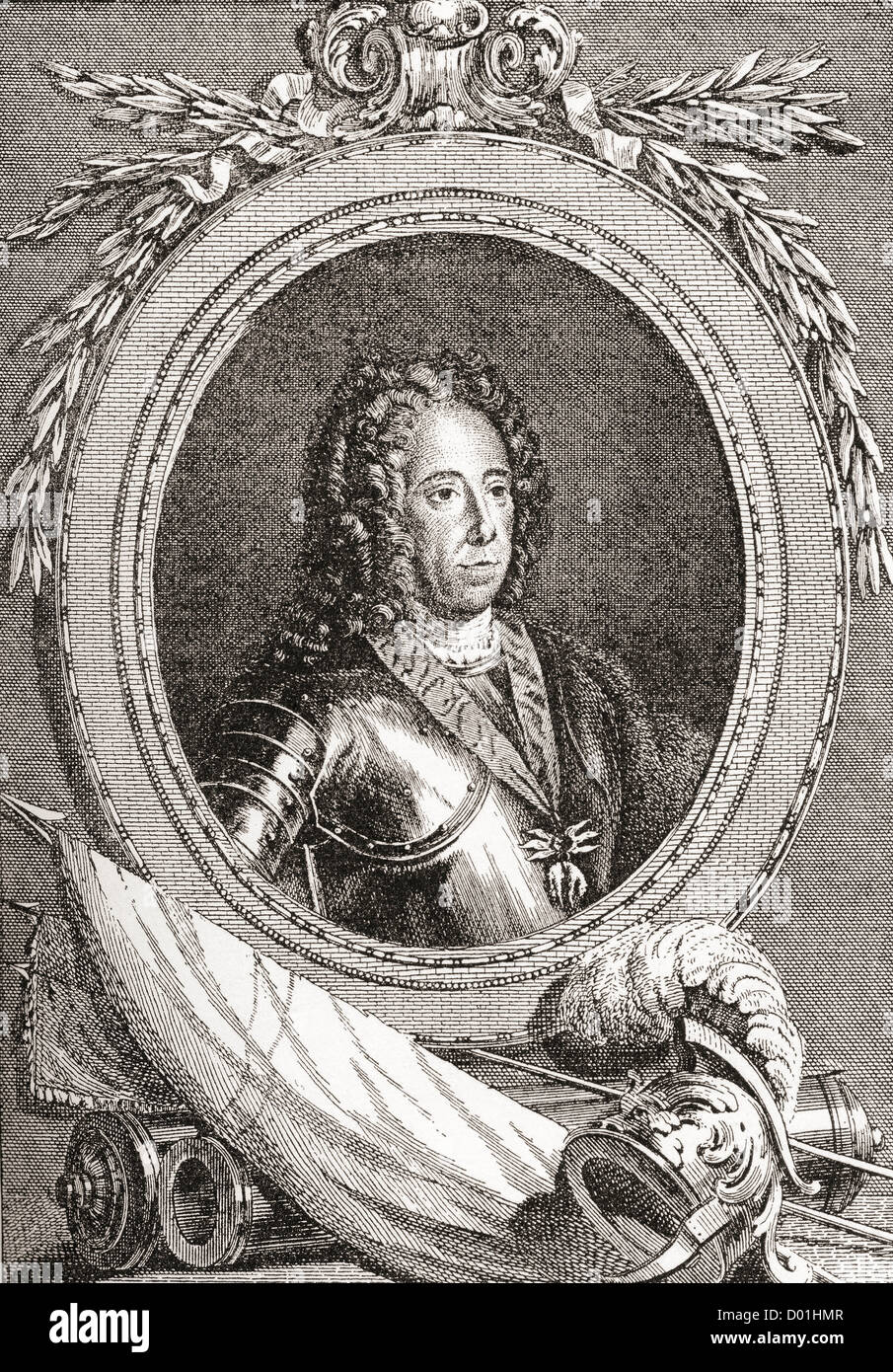 Le prince Eugène de Savoie, 1663 - 1736. Le commandant de l'armée française. Banque D'Images