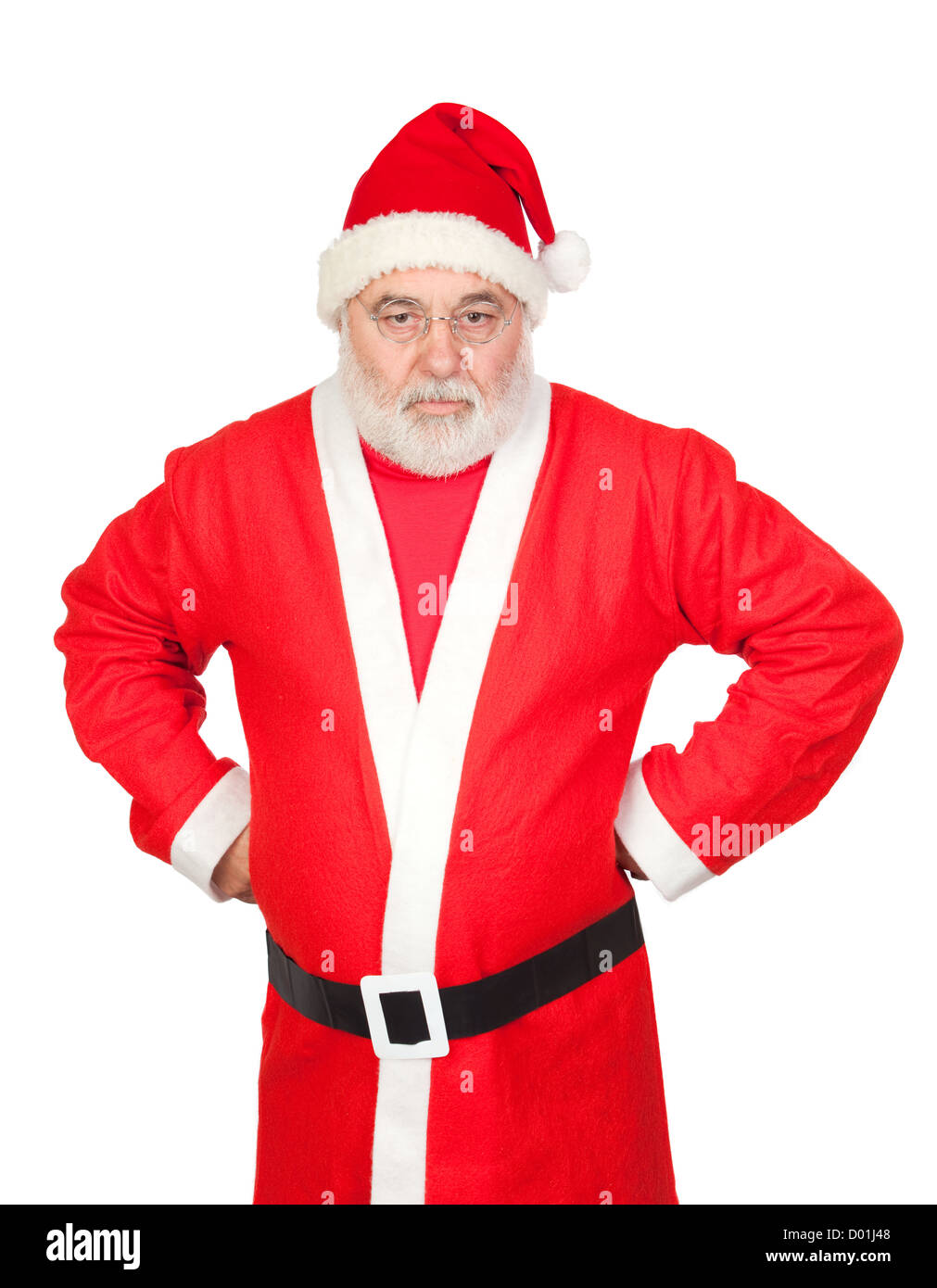 Portrait du Père Noël en colère isolé sur fond blanc Photo Stock Alamy