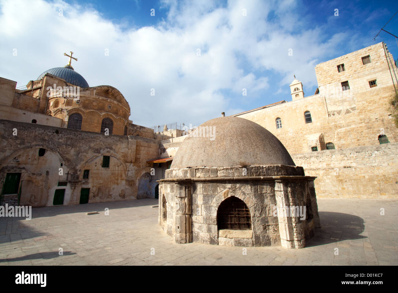 Dome en monastère éthiopien, l'église du Saint-Sépulcre à Jérusalem. Israël Banque D'Images