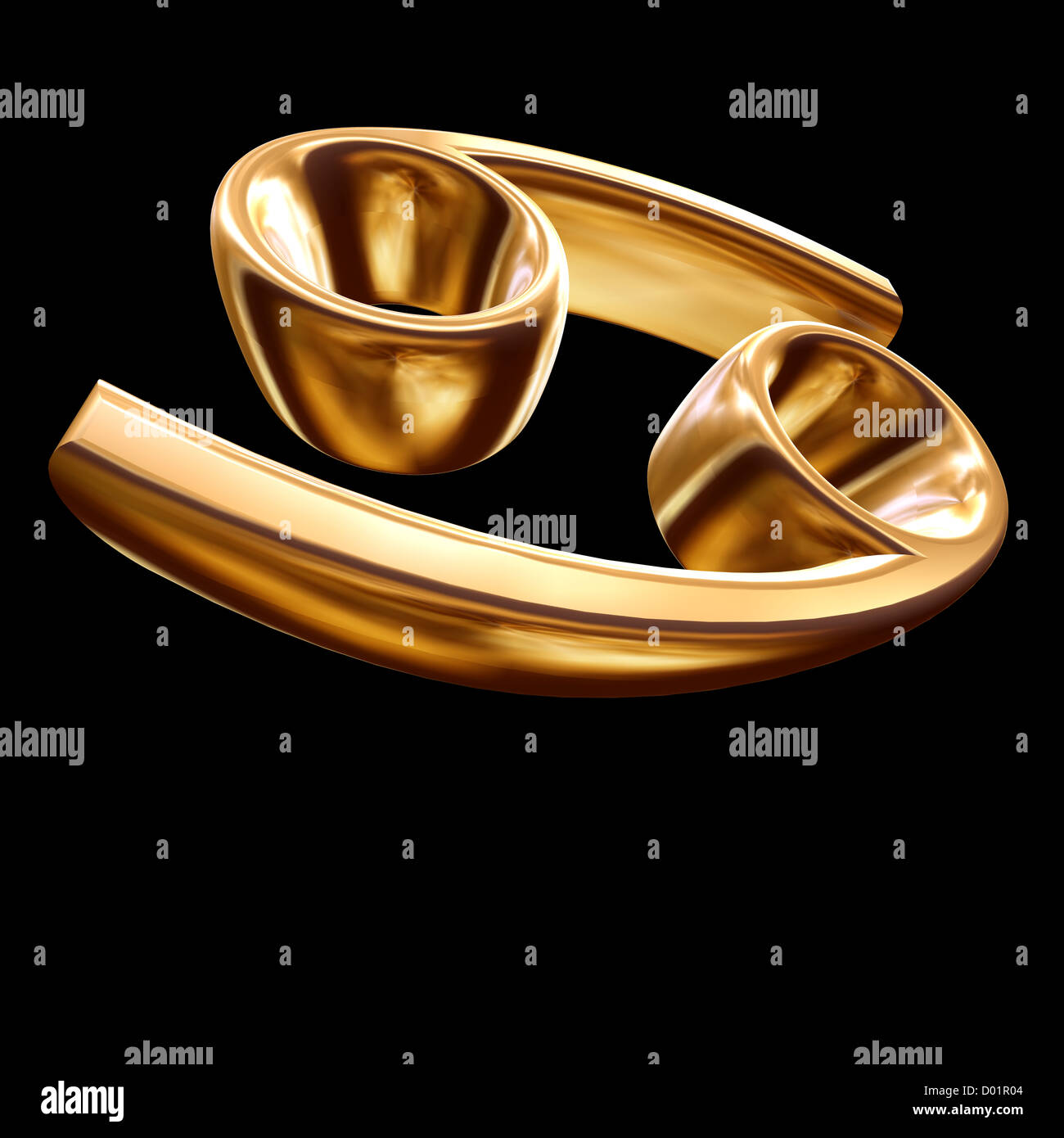 3D Zodiac Sign : Cancer du sein Banque D'Images