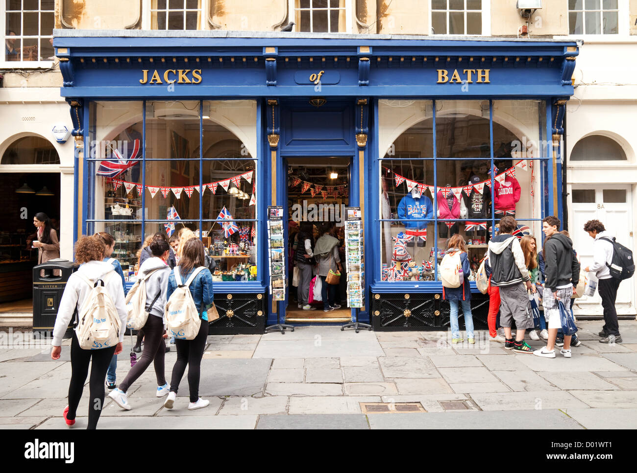 La boutique de cadeaux populaires, les crics de Bath, dans le centre-ville, baignoire Somerset UK Banque D'Images