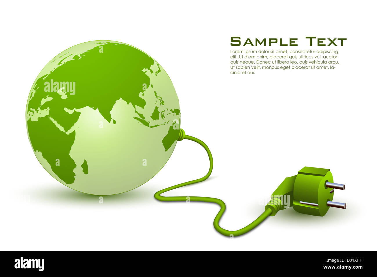 Illustration de la technologie mondiale sur fond blanc Banque D'Images