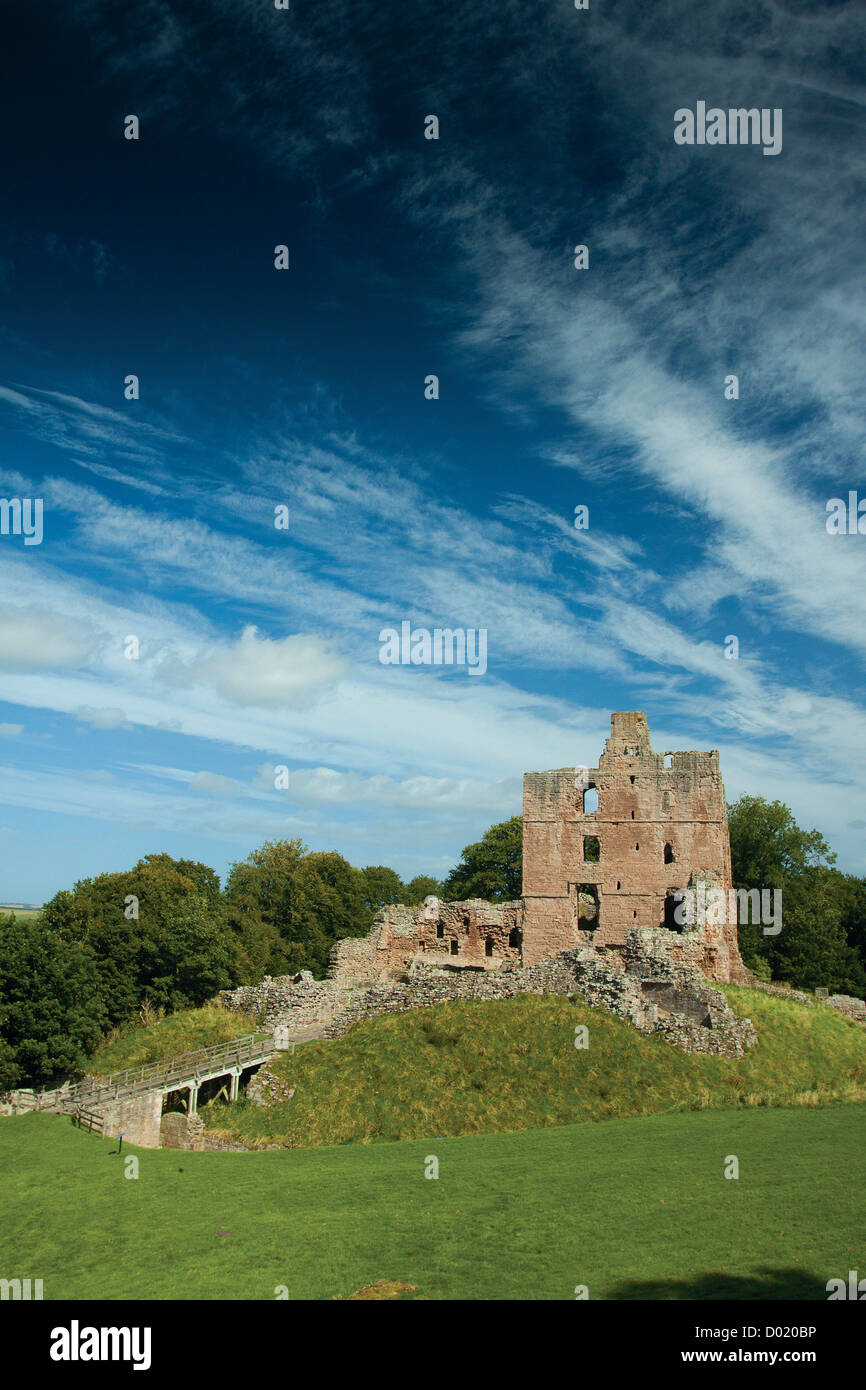Le Château de Norham près du village de Norham, Northumberland Banque D'Images