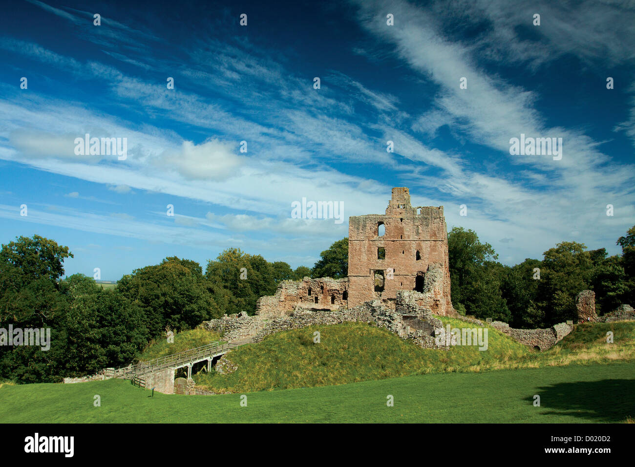 Le Château de Norham près du village de Norham, Northumberland Banque D'Images