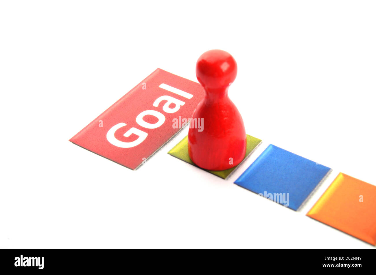 Concept de but d'affaires avec word et pion de jeu Banque D'Images