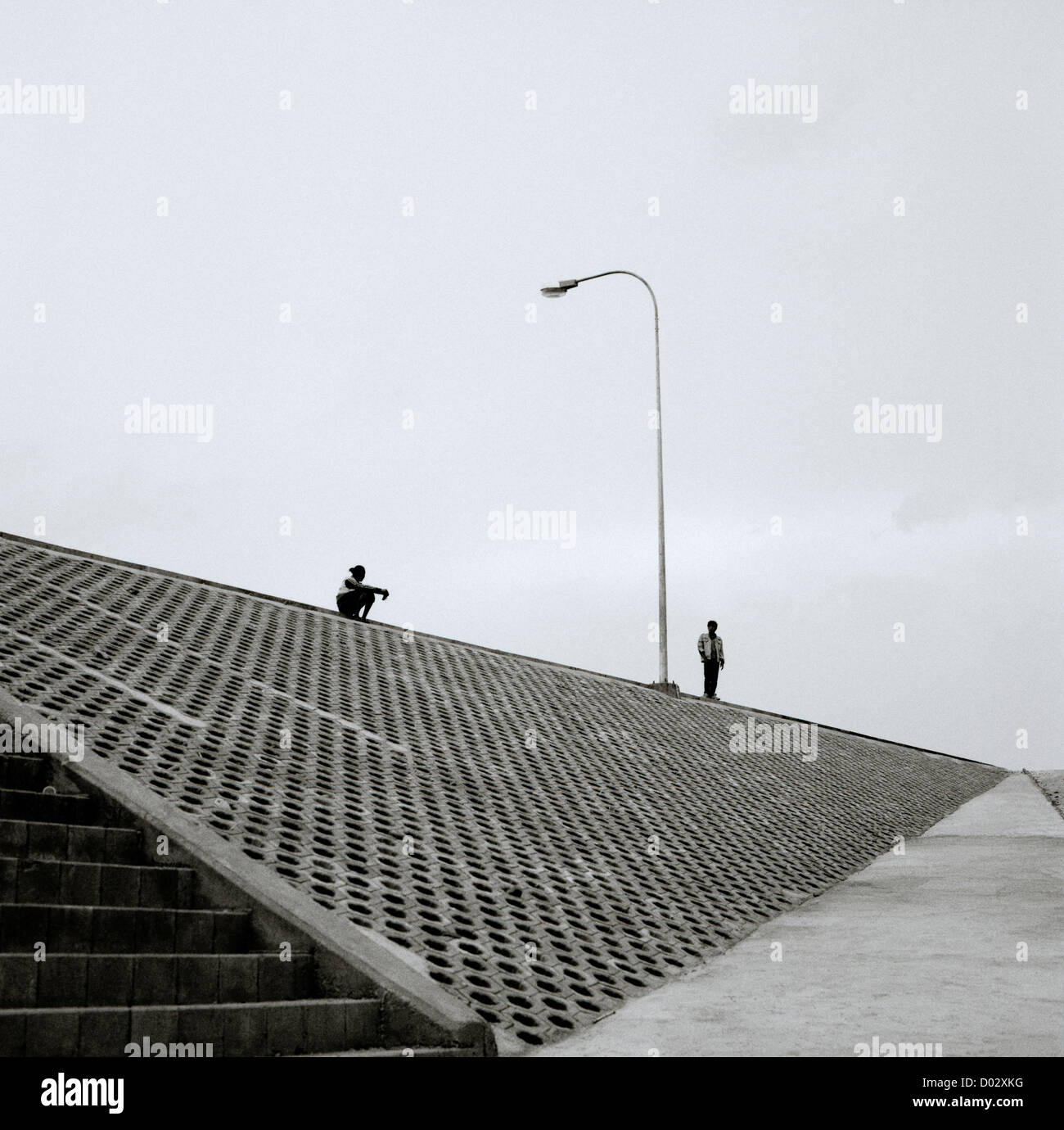 La photographie de voyage - Scène de rue à Vientiane au Laos dans l'Indochine Asie du Sud-Est Extrême-Orient. Abstrait Paysage Banque D'Images