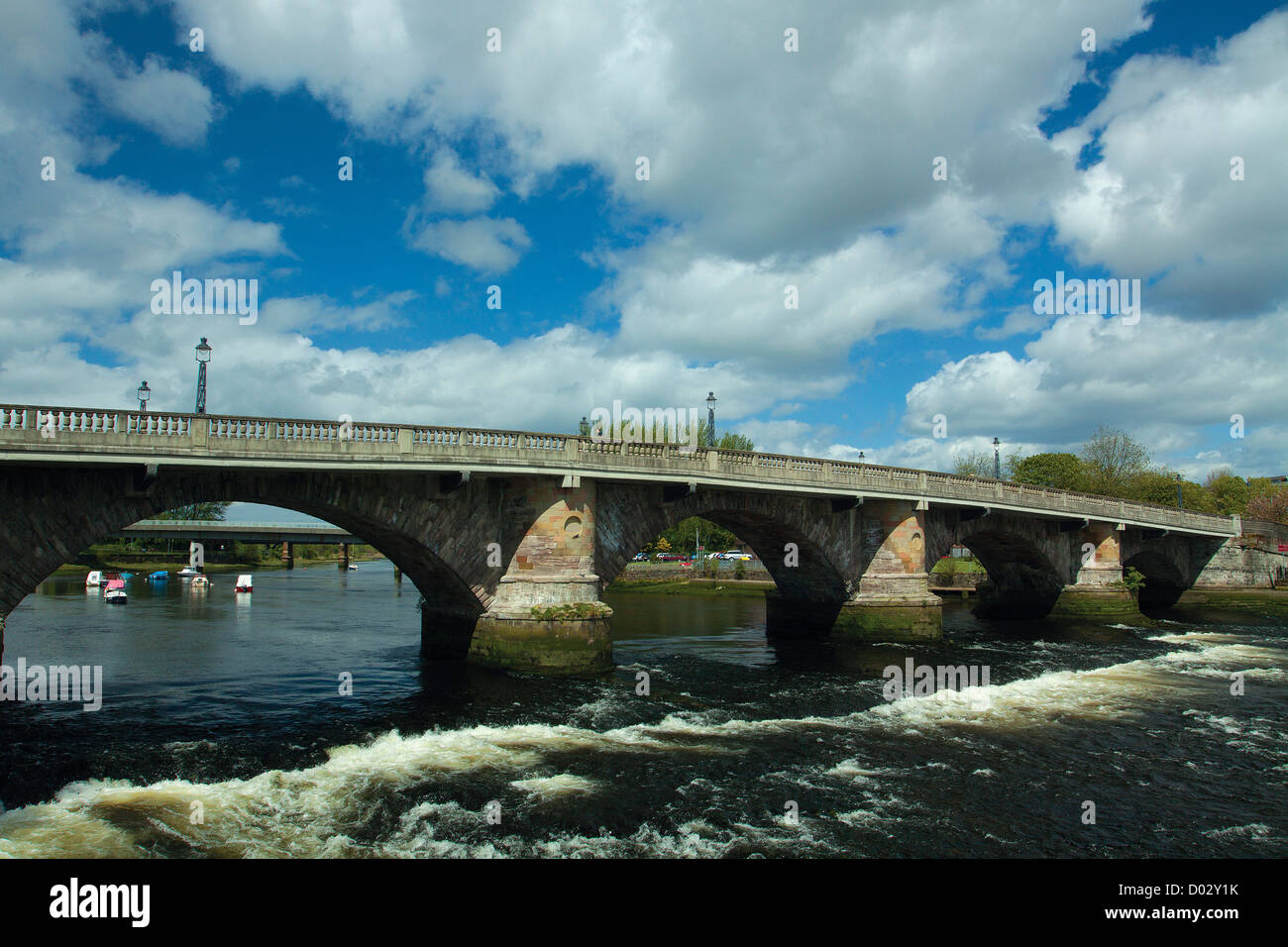 Le Pont de Dumbarton et la rivière Leven, Dumbarton Banque D'Images