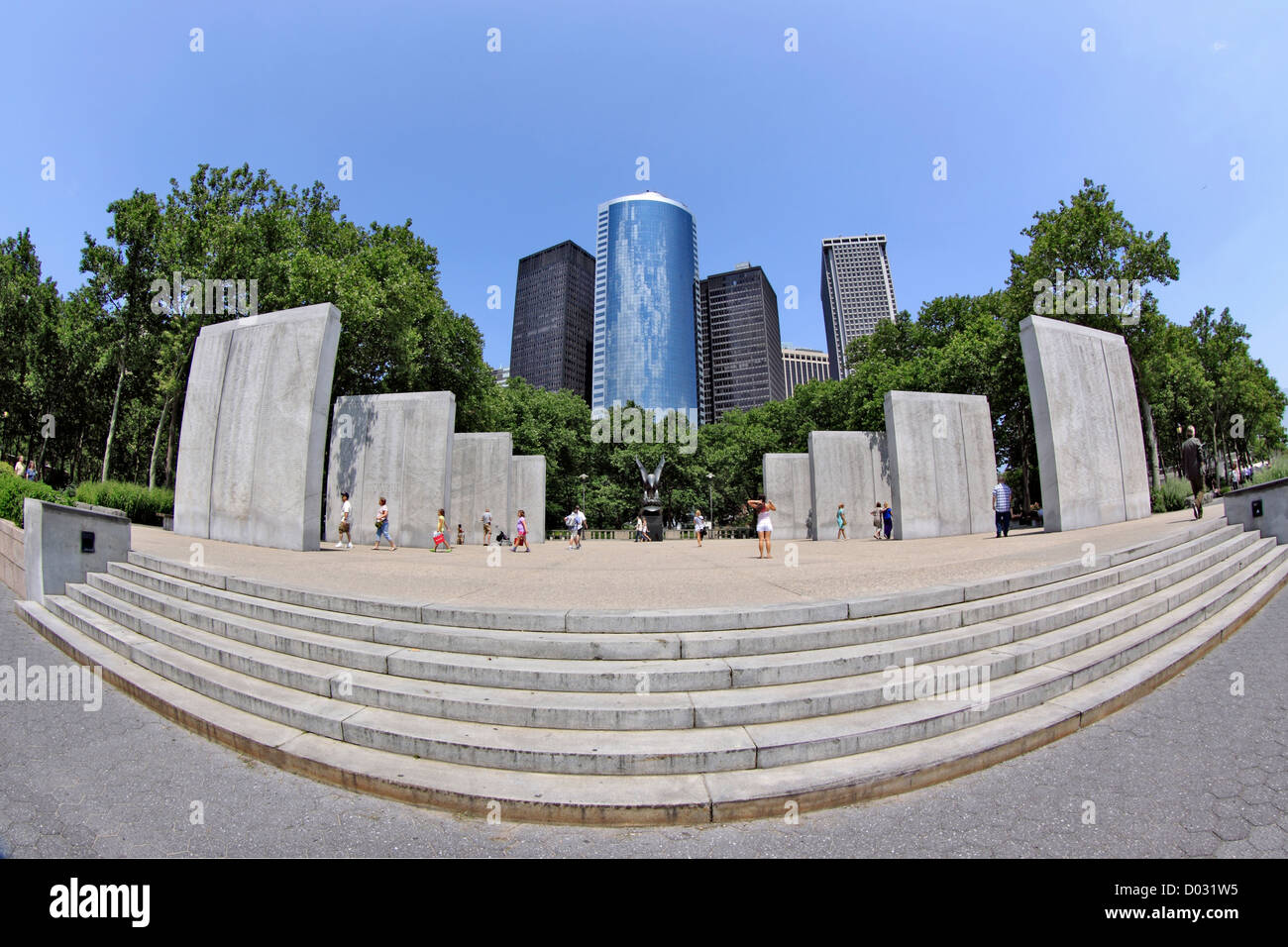 La côte Est de l'Batterie Memorial Park New York City Banque D'Images