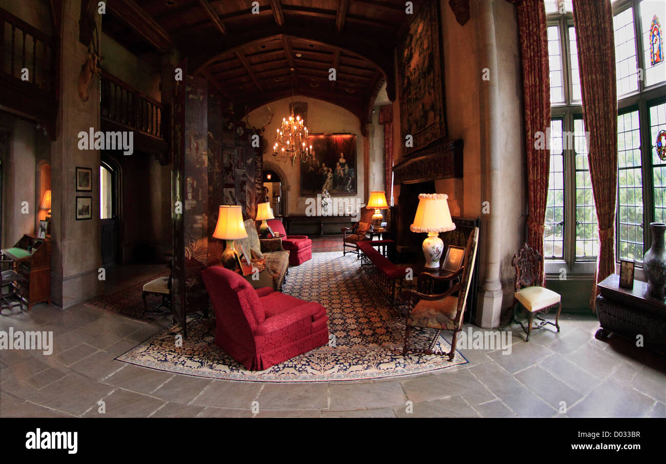 Intérieur de l'Europe Hall / Champs de plantation la Gold Coast Succession de William R. Coe Oyster Bay Long Island NY Banque D'Images