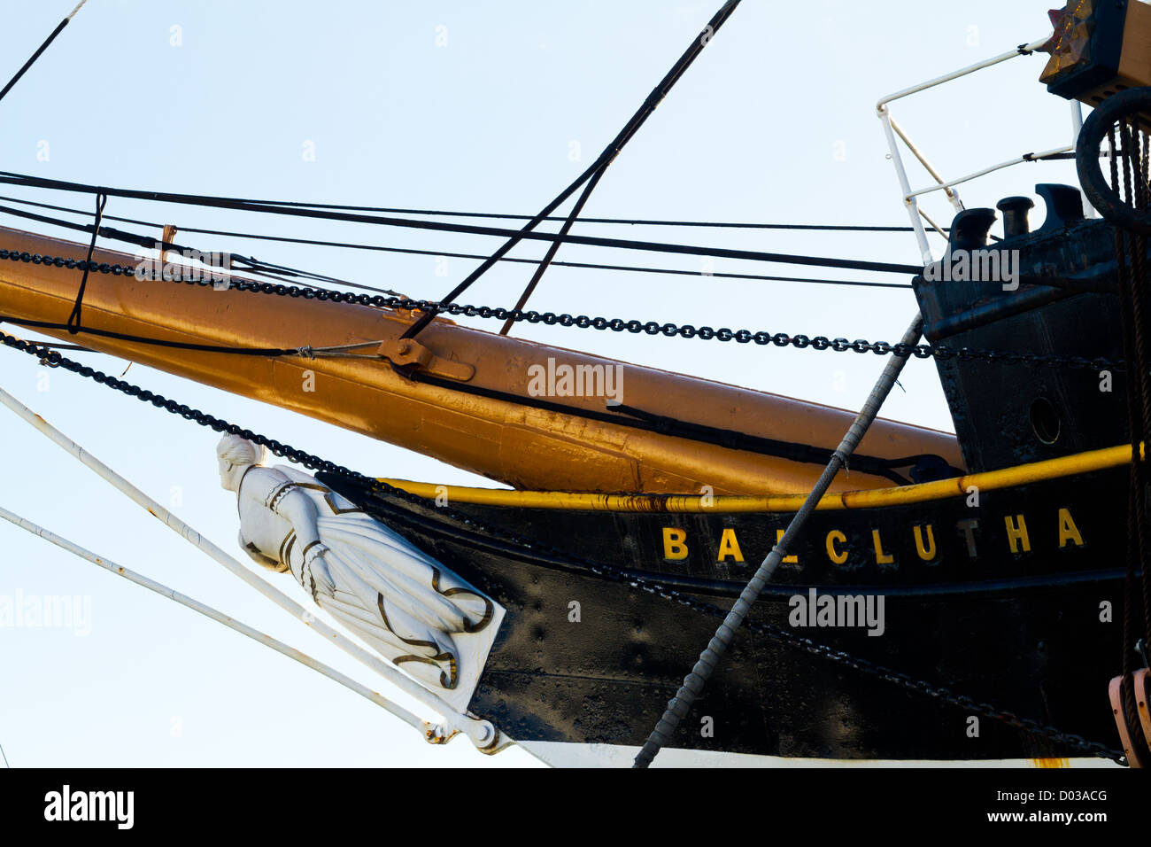 Le navire à voile à Balclutha est amarré à la Marina de San Francisco, Californie Banque D'Images