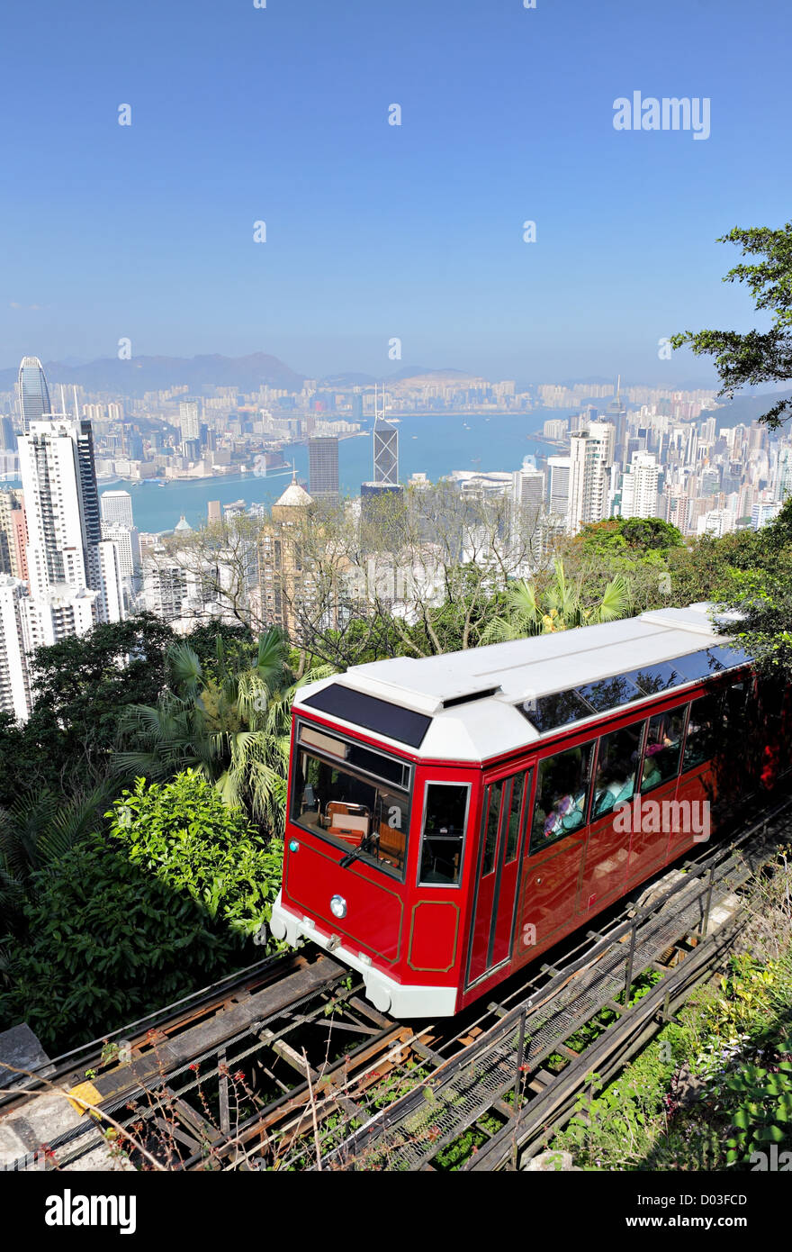 Hong Kong peak tram Banque D'Images