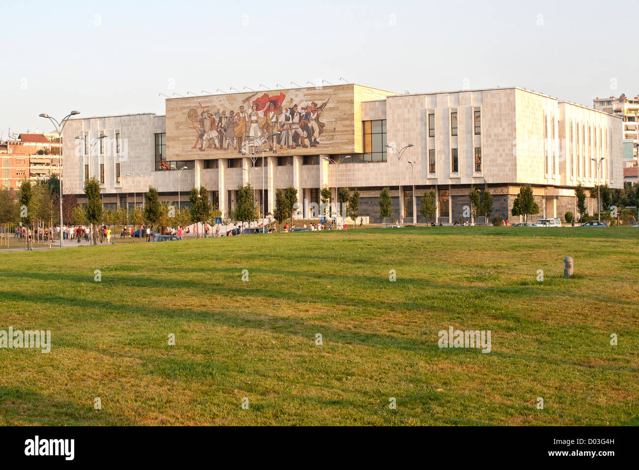 Le Musée Historique National de Tirana, la capitale de l'Albanie. Banque D'Images
