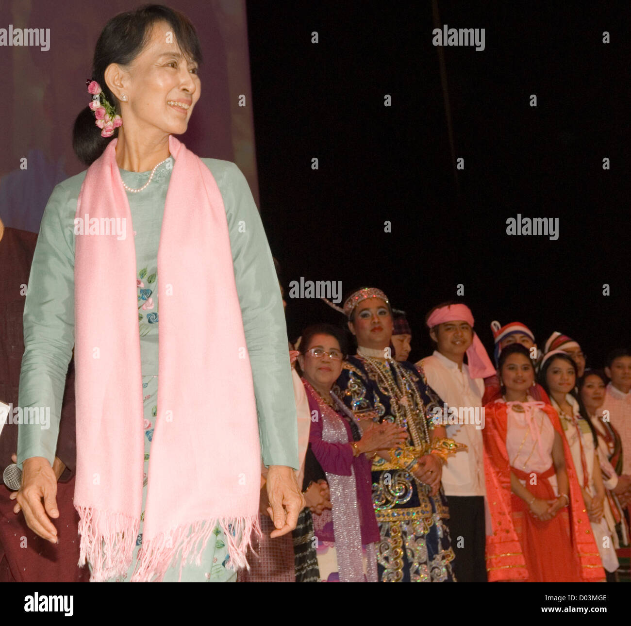 Aung San Suu Kyi. Rencontre avec le peuple de Birmanie au Royal Festival Hall London UK 22 Juin 2012 Banque D'Images
