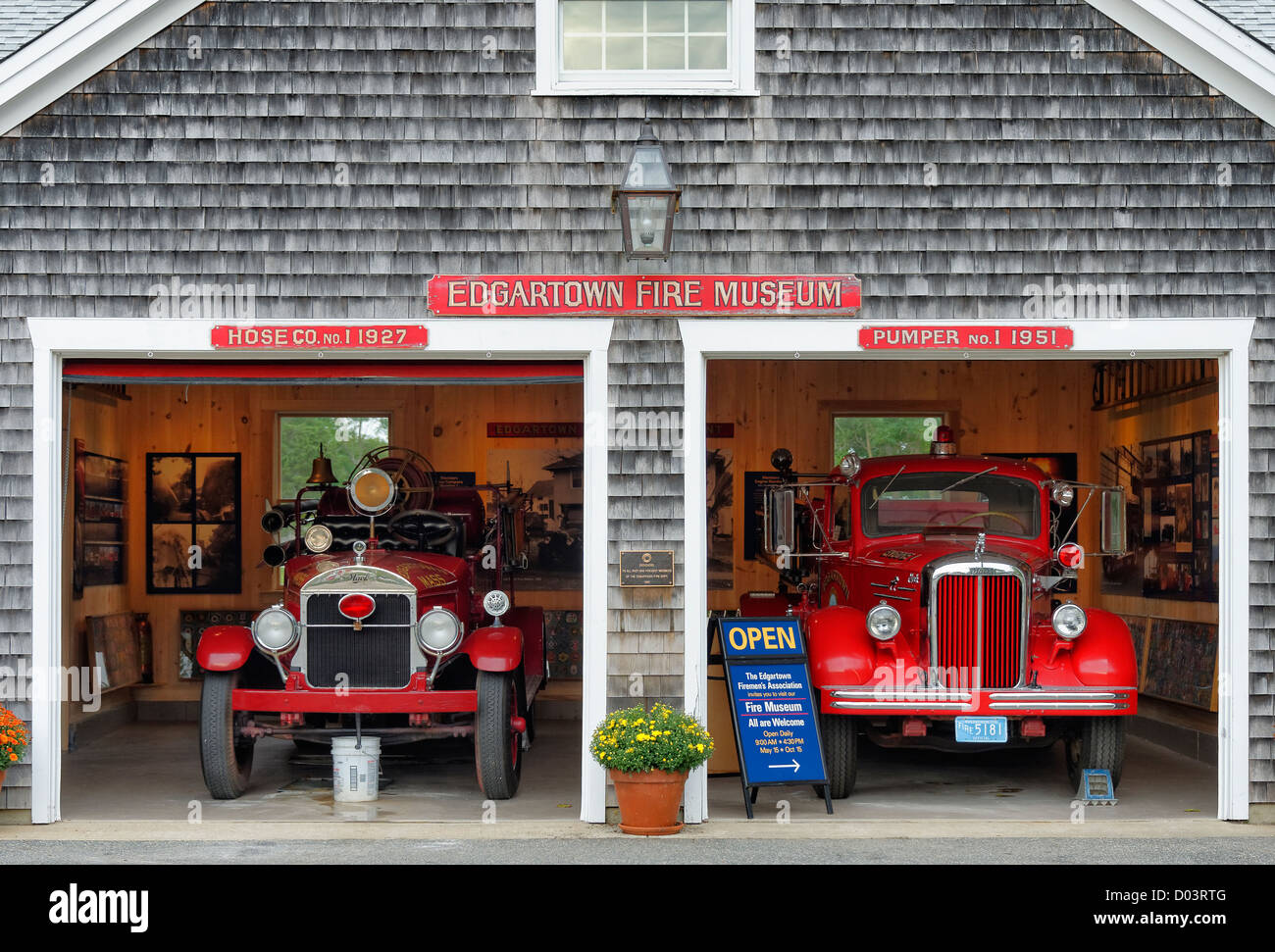 Musée d'incendie, Edgartown, Martha's Vineyard, Massachusetts, USA Banque D'Images