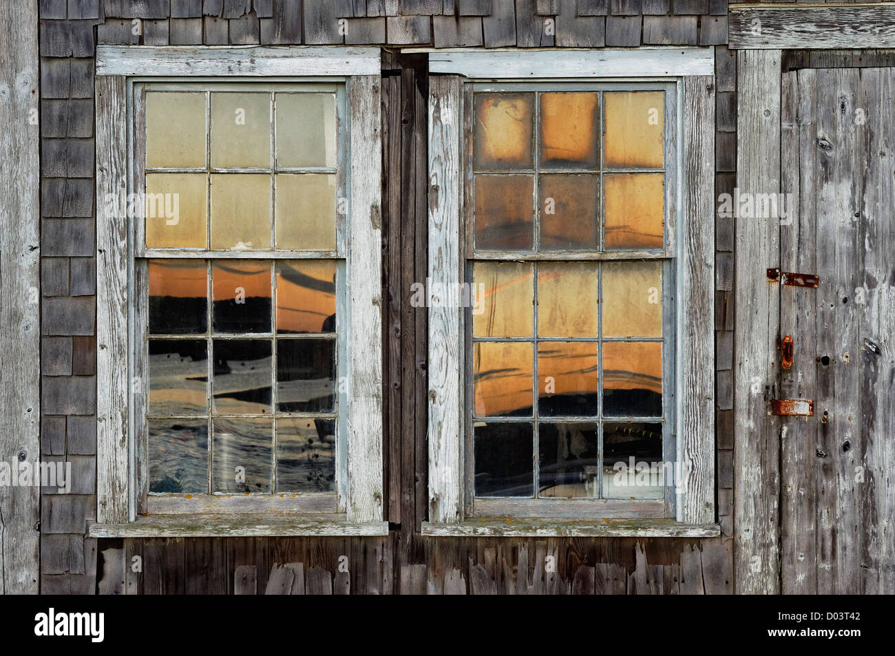 Détail des bidonvilles côtières, Menemsha, Chilmark, Martha's Vineyard, Massachusetts Banque D'Images