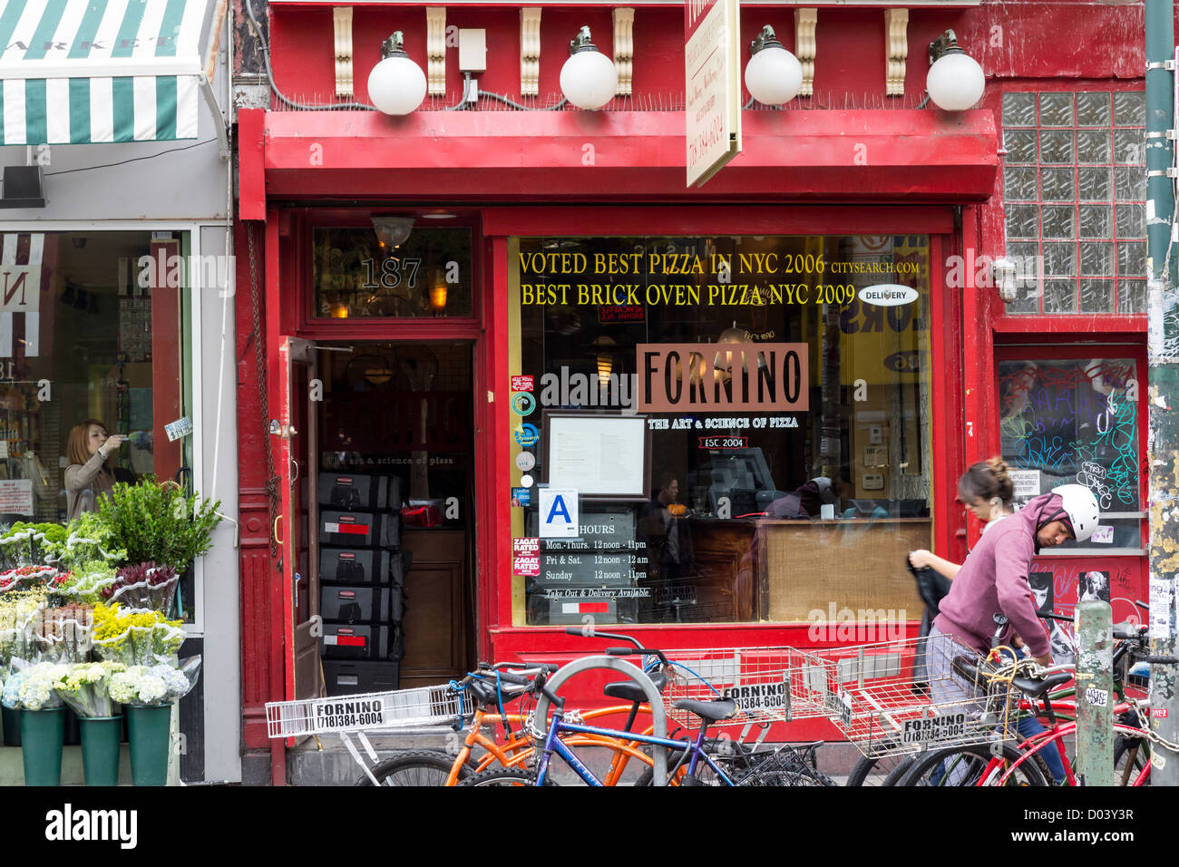 Fornino pizzeria Sur Bedford Avenue, Williamsburg, Brooklyn Banque D'Images