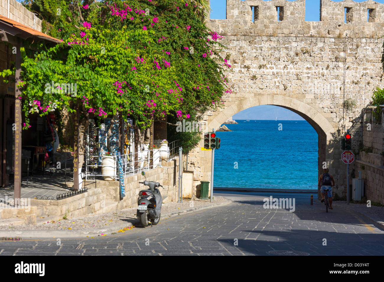 La vieille ville de Rhodes, cité médiévale, ancienne, Banque D'Images