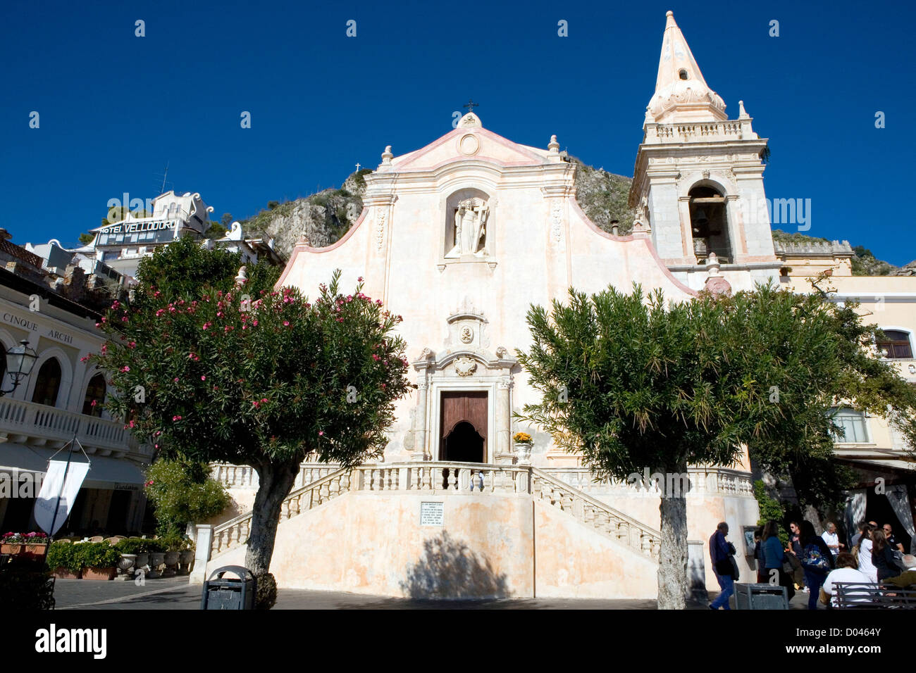 L'église de San Giuseppe, Taormina, Sicile, Italie Banque D'Images