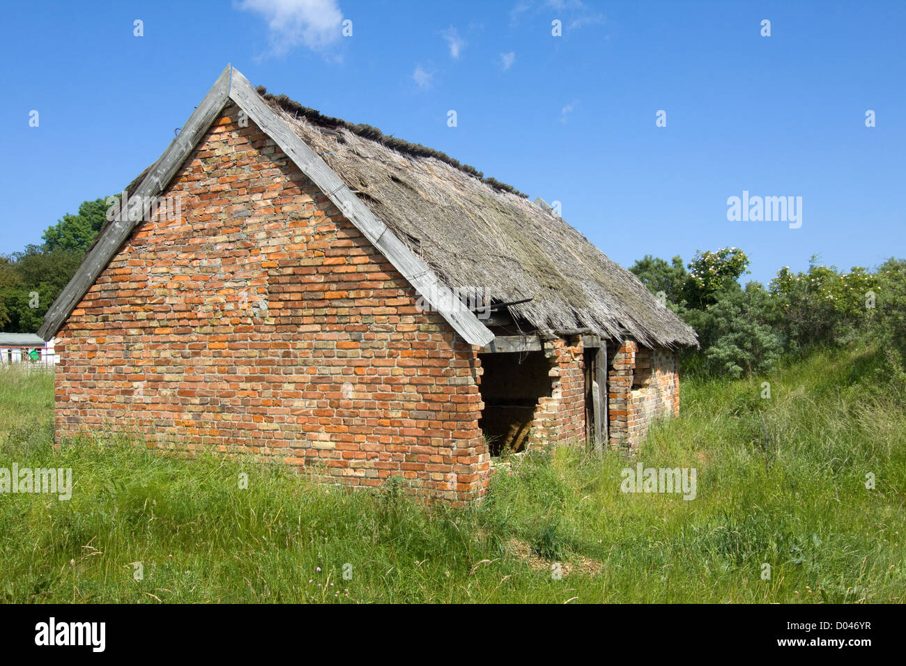 Maison de pêcheur sur la plage Banque D'Images