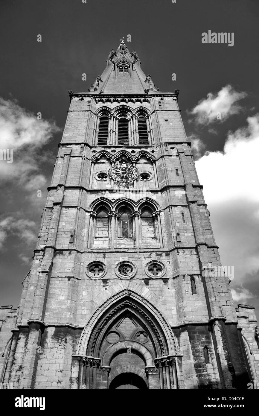 L'église St Mary et de l'Architecture, Stamford Town, comté de Lincolnshire, Angleterre, RU Banque D'Images