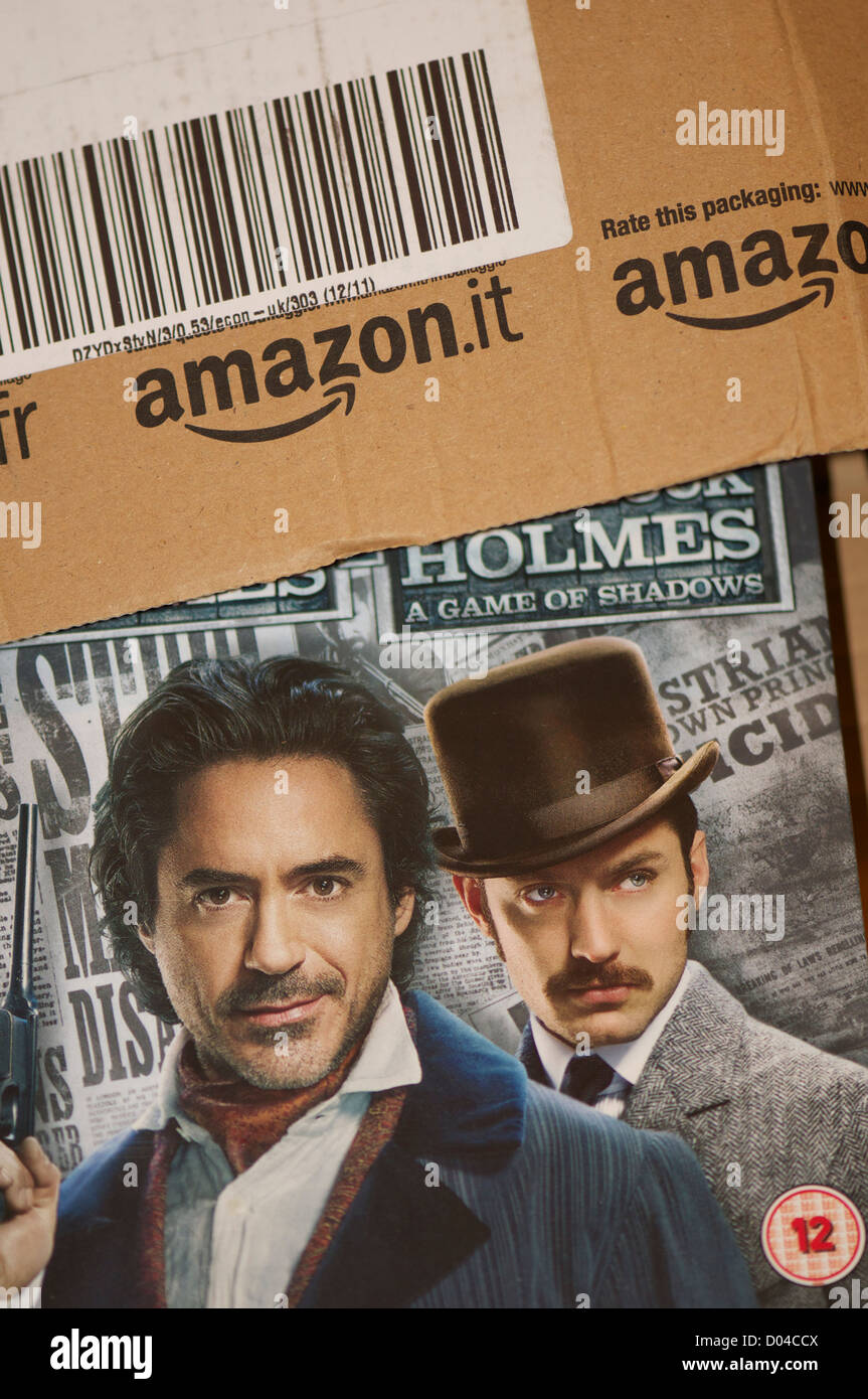 DVD Blu-ray en paquet d'Amazon Banque D'Images