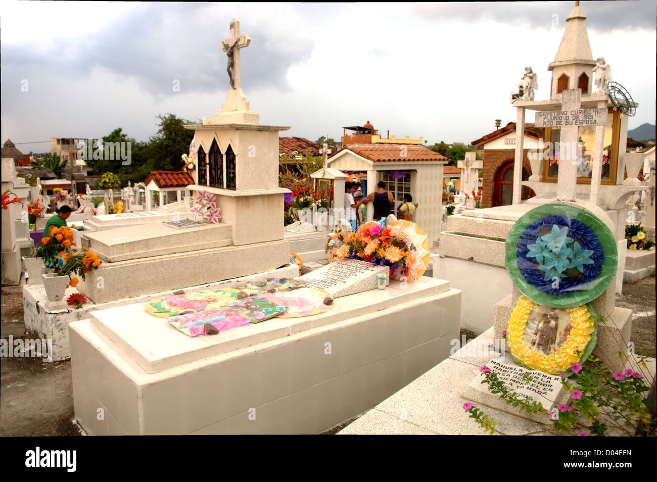 Un cimetière à Puerto Vallarta pendant le jour des morts (El dia de los Muertos) - 2 novembre 2012 Banque D'Images