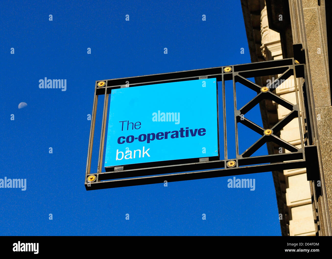 La Co-Operative Bank signe. Banque D'Images