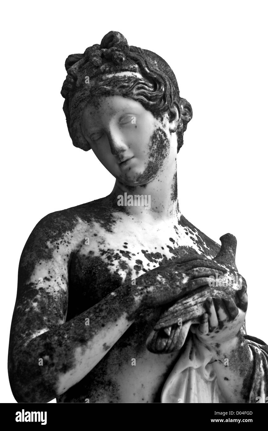 Statue grecque classique d'une muse à l'Achilleion palace de l'île de Corfou en Grèce Banque D'Images