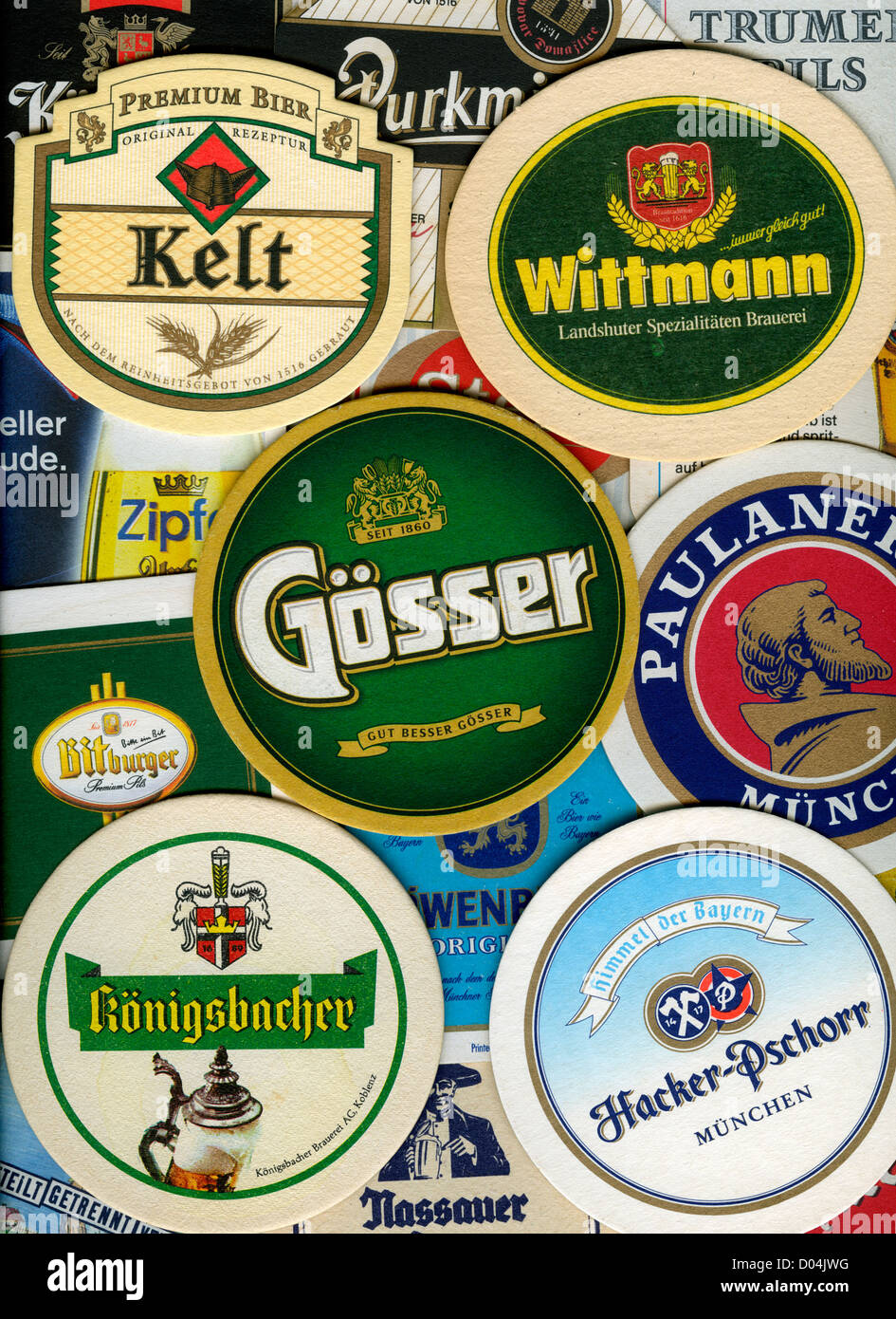 Beermats allemand Banque D'Images