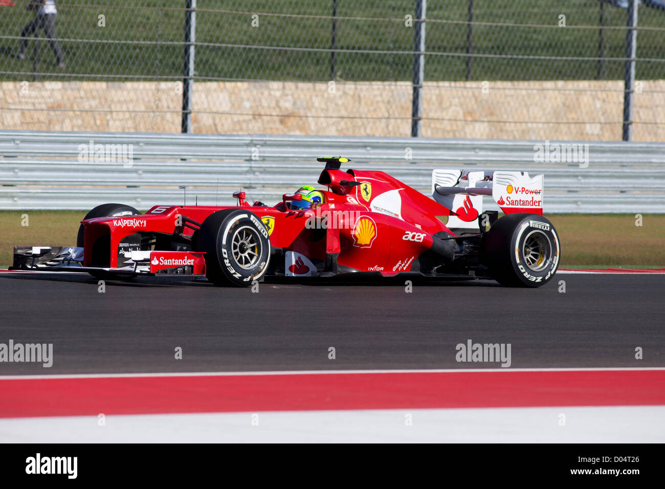 La saison de la Scuderia Ferrari au cours de la pratique pour la F1 United States Grand Prix au circuit of the Americas à Austin Banque D'Images