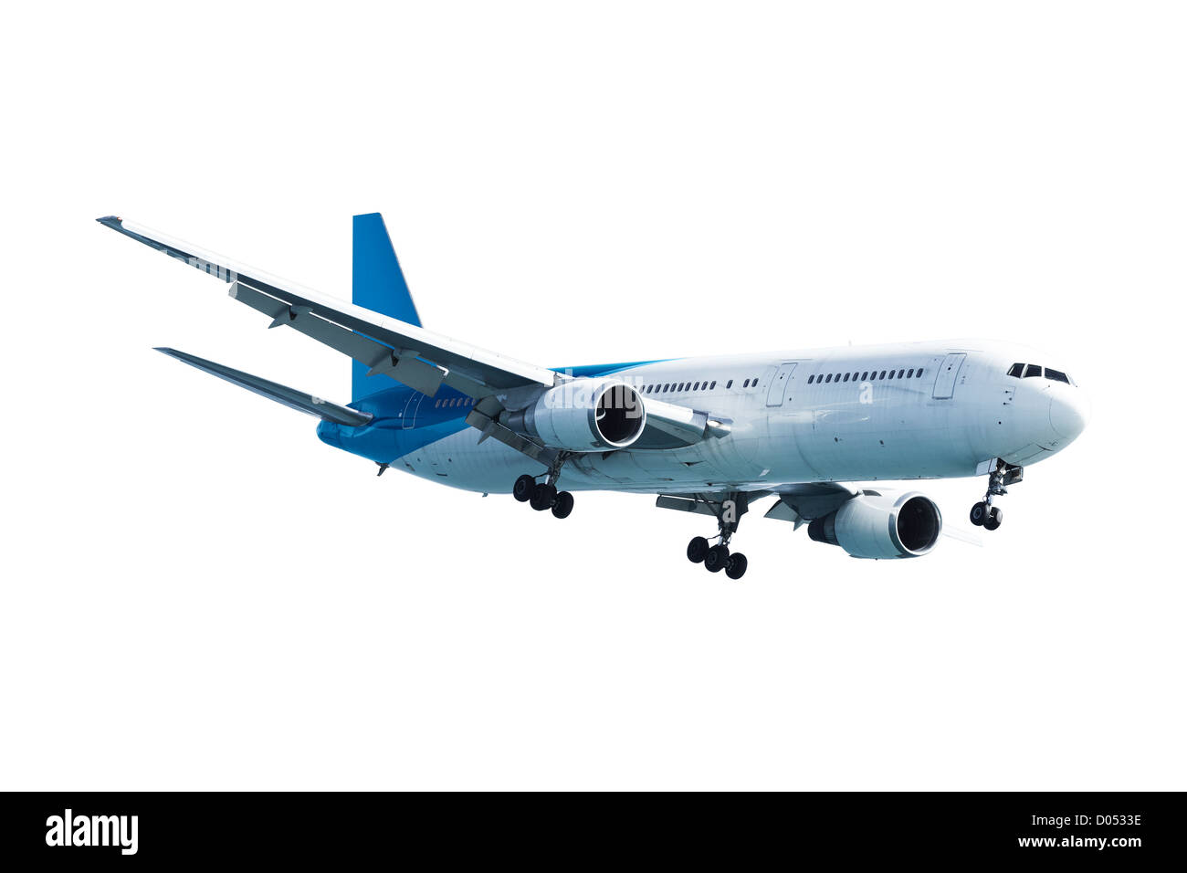 Des avions à réaction. Isolé sur fond blanc. Banque D'Images
