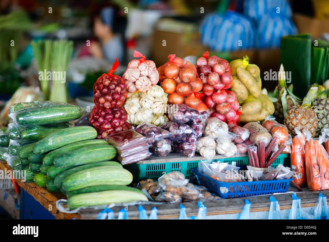 Légumes sur marché en Malaisie Banque D'Images