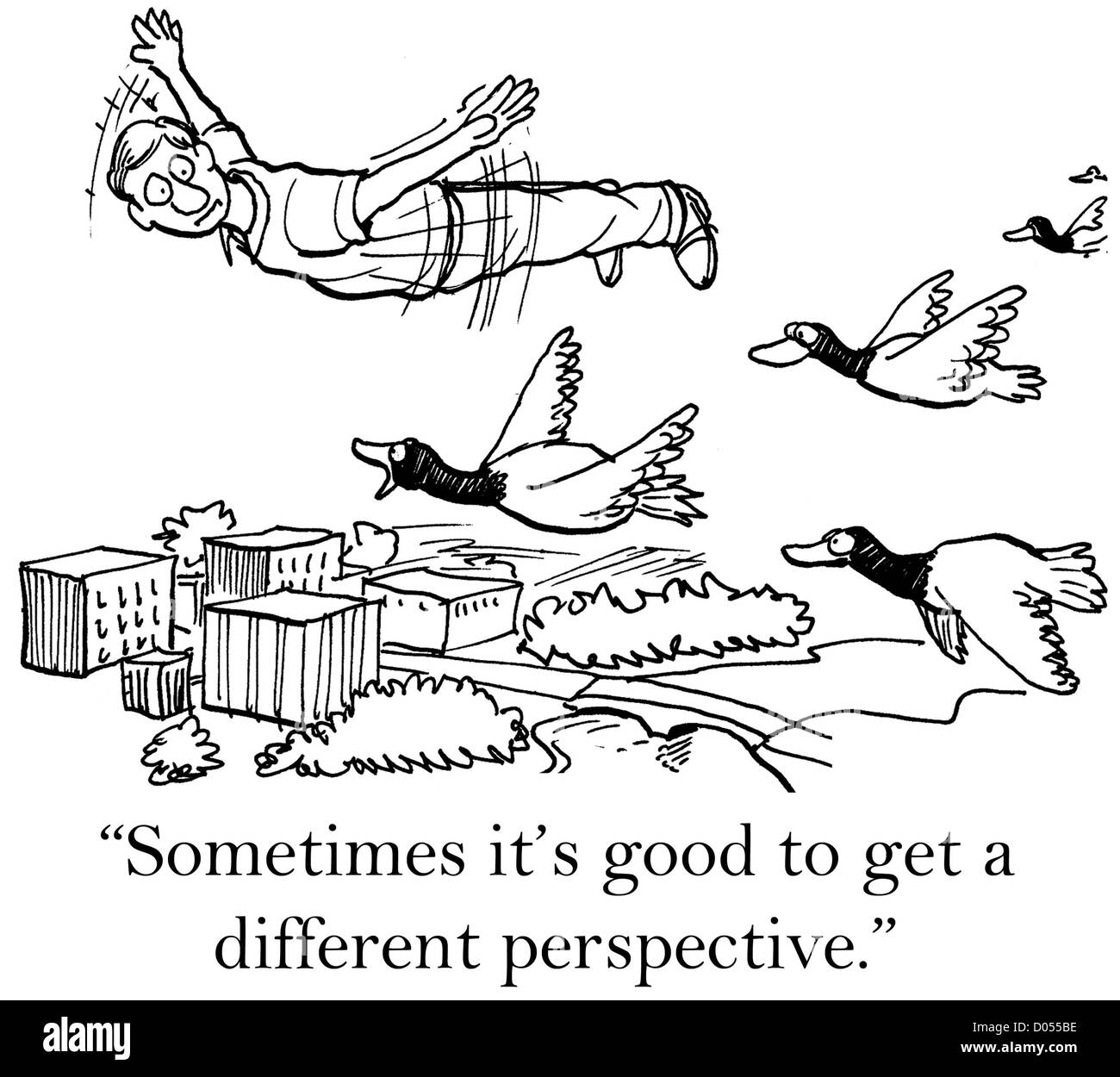 « Parfois il est bon d'avoir une autre perspective." Banque D'Images