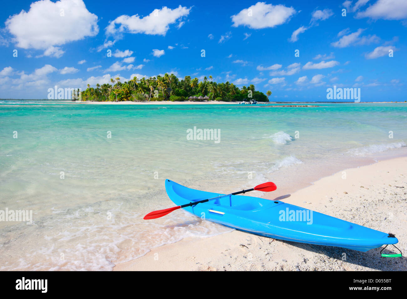 Kayak sur une plage Banque D'Images