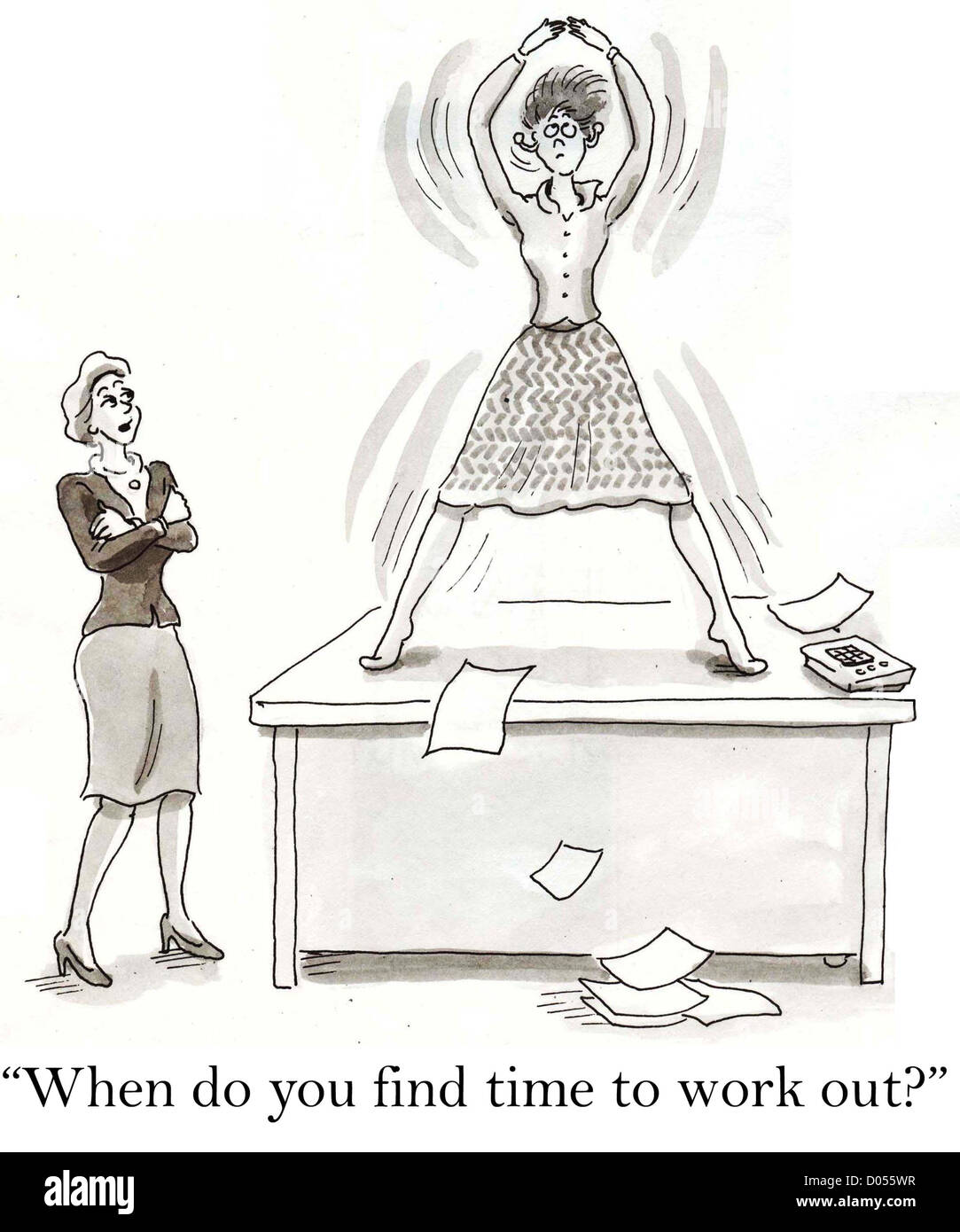 "Quand est-ce que vous trouvez le temps de travailler ?" Banque D'Images