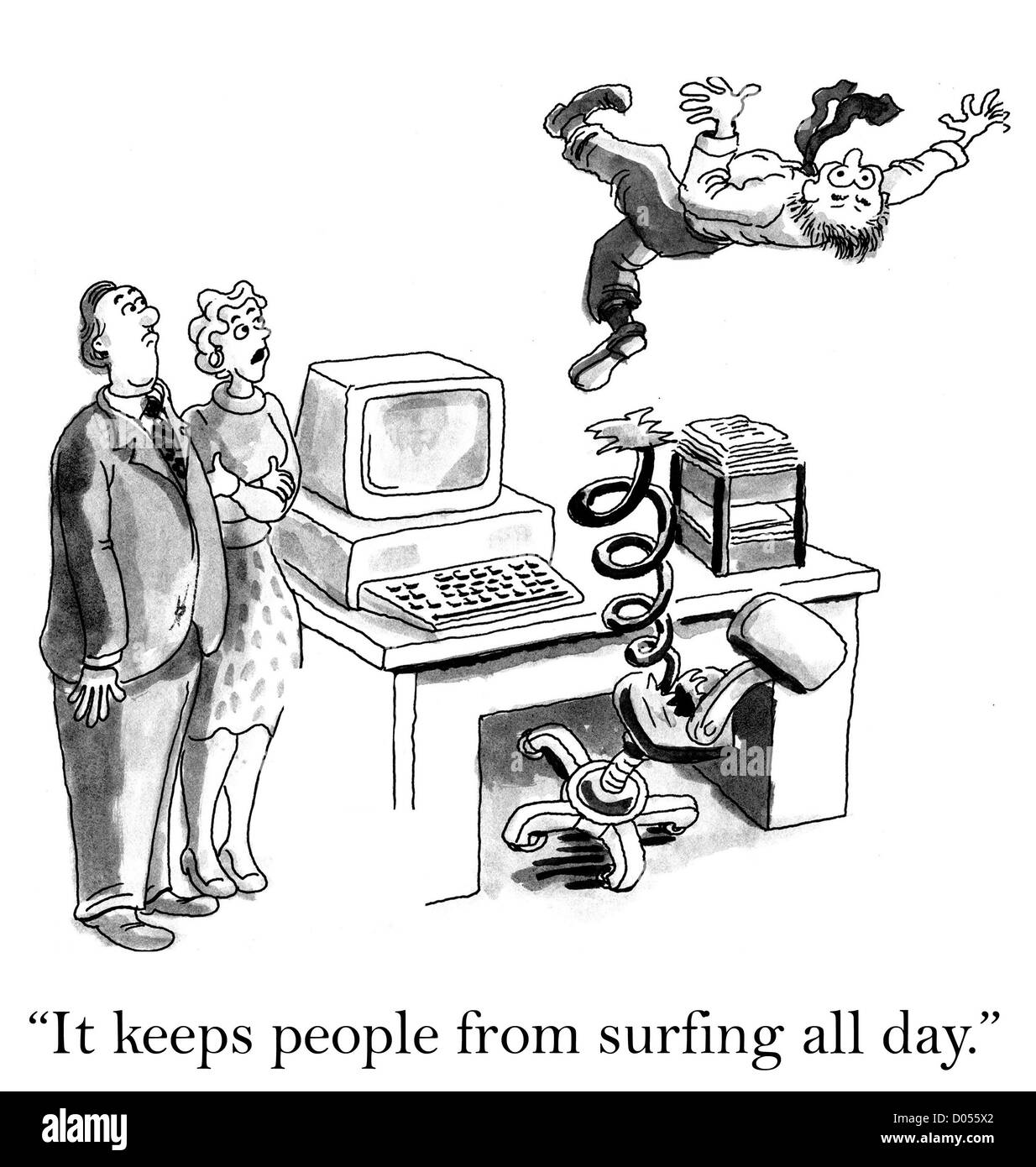 'Il empêche les gens de surf tous les jours.' Banque D'Images